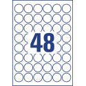 Avery afneembare weerbestendige etiketten diameter 30 mm,wit, doos van 960 etiketten