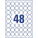 Avery afneembare weerbestendige etiketten diameter 30 mm,wit, doos van 960 etiketten