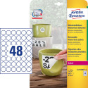 Avery L4716R Removable Weatherproof Labels 30 mm Diameter White Box of 960 Labels