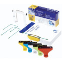 Loeff's binding sets with Liftboy, filing clasps, reinforcement strips, and archive labels