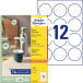 Avery Zweckform Round Labels, 60 mm, Box of 1200 Pieces, White