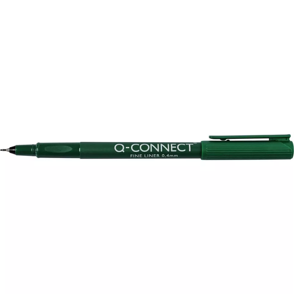 Q-Connect Fineliner Pen 0.4mm Green