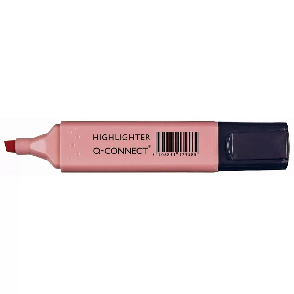 Q-Connect Pastel Highlighter Pen Pink