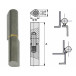 Aanlasscharnier type Marokko 121,2x16mm / pce