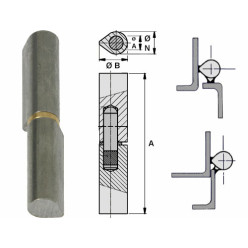 Paumelle à souder type Maroc 80,6x13mm / pce