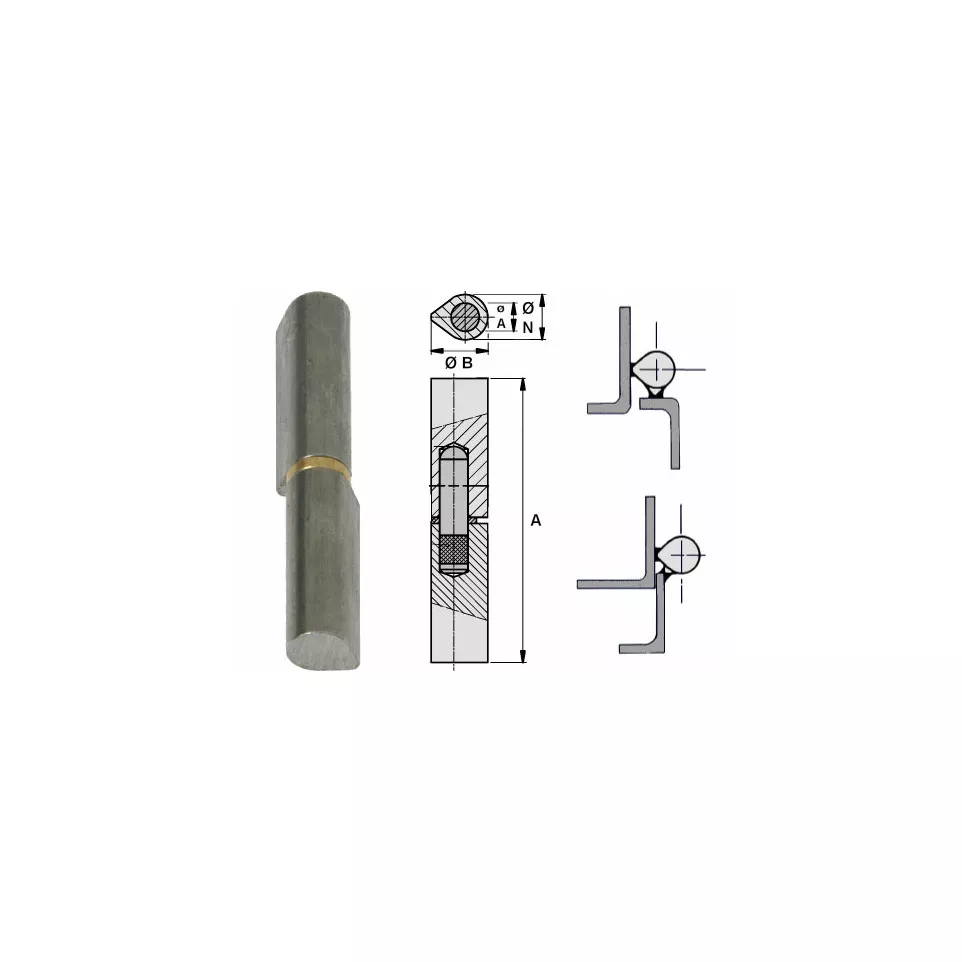 Paumelle à souder type Maroc 60x10mm...