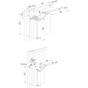 Ferme portail LION compact hydraulique réglable,LOCINOX aluminium / pce