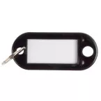 Q-CONNECT keyrings, pack of 10, black
