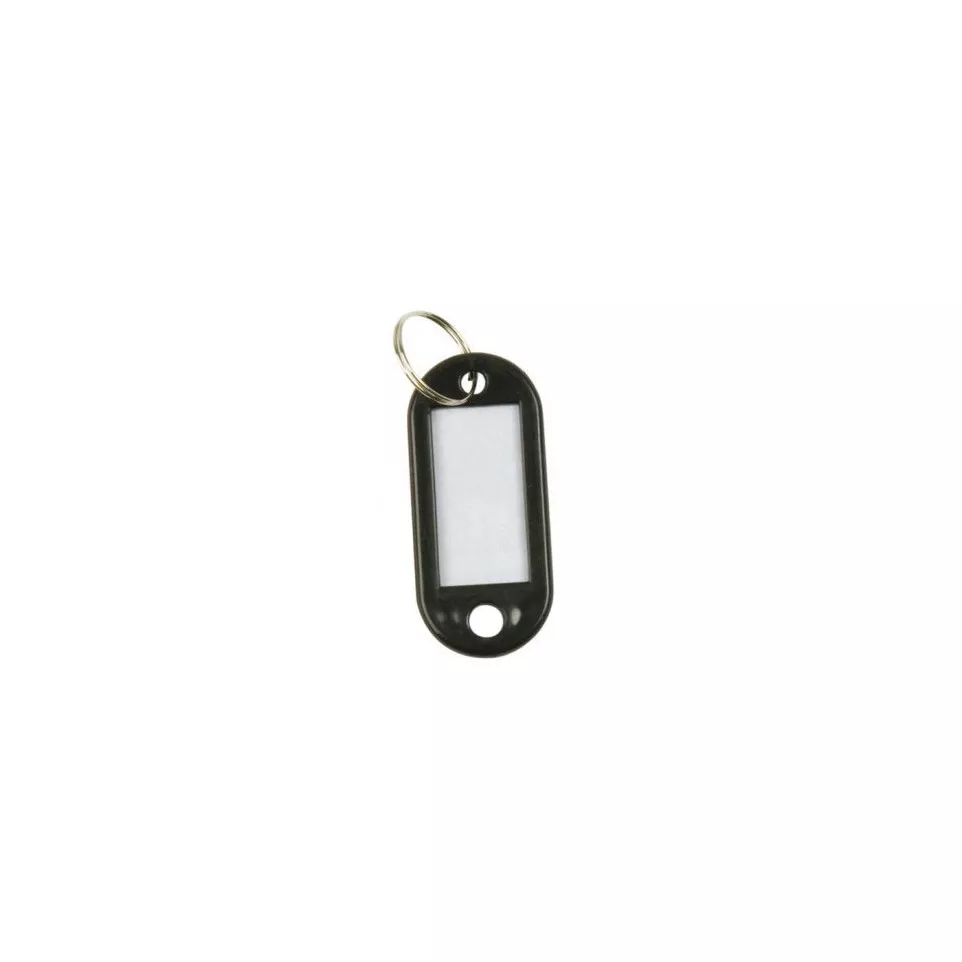 Q-CONNECT keyrings, pack of 10, black