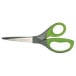 Q-CONNECT schaar Premium, ft 21 cm, rechts en links, scherpe punt, RVS, grijs/groen, blister van 1 stuk