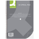 Q-CONNECT A4 School Refill Pad 5mm Square Ruled 80 Sheets Card Cover