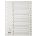 Q-CONNECT intercalaires, A4, PP, 11 trous, avec page de garde, jeu de 1-20, blanc