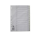 Q-CONNECT intercalaires, A4, PP, 11 trous, avec page de garde, jeu de 1-12, blanc