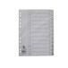 Q-CONNECT tabbladen, A4, PP, 11-gaatsperforatie, met indexblad, set van 1-12, wit