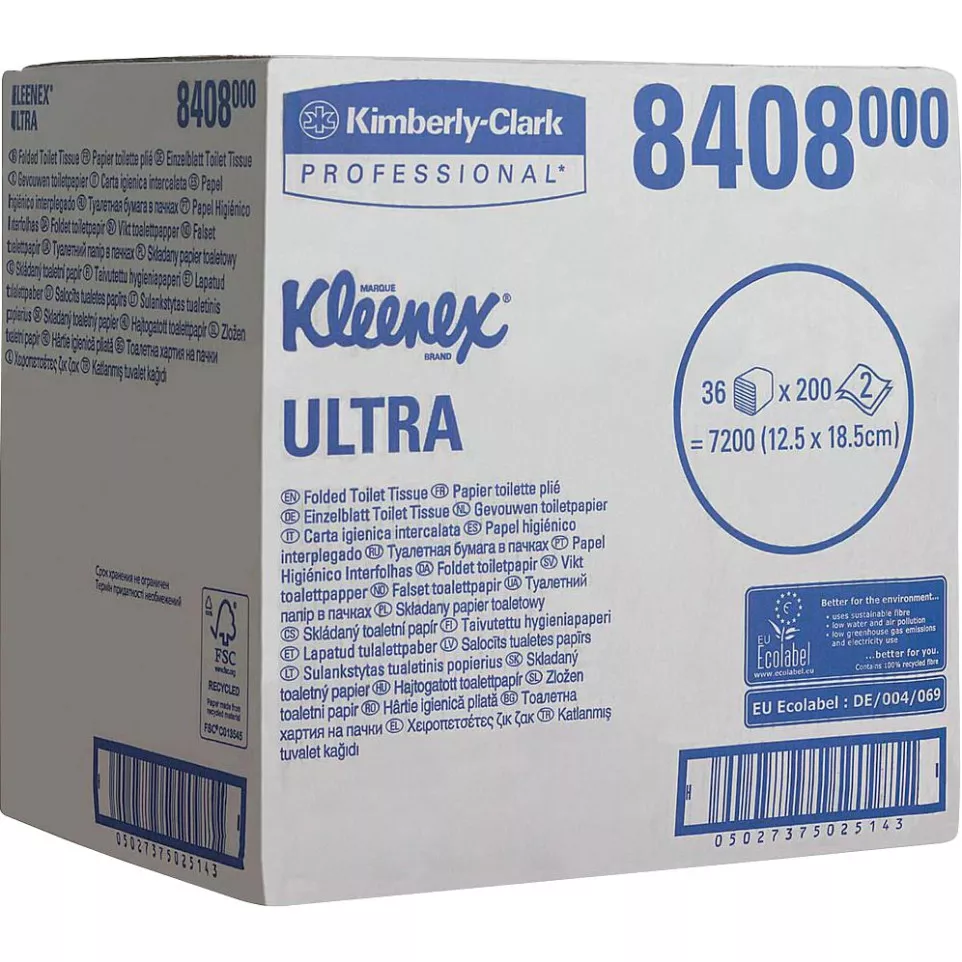 Kleenex papier toilette plié ultra, 2...