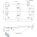 Charnière à lame large 89x152mm pour portes avec bardage / pce