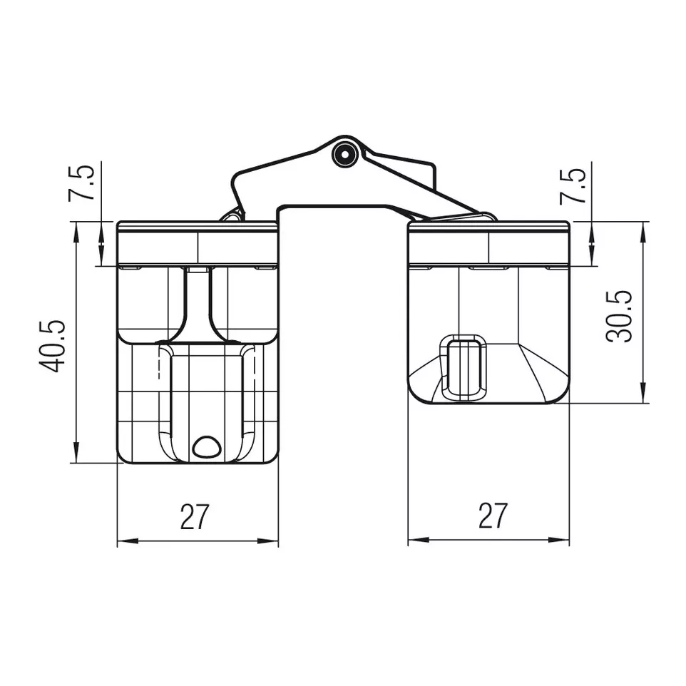 Kubica K2700 Concealed Hinge 60kg/3...