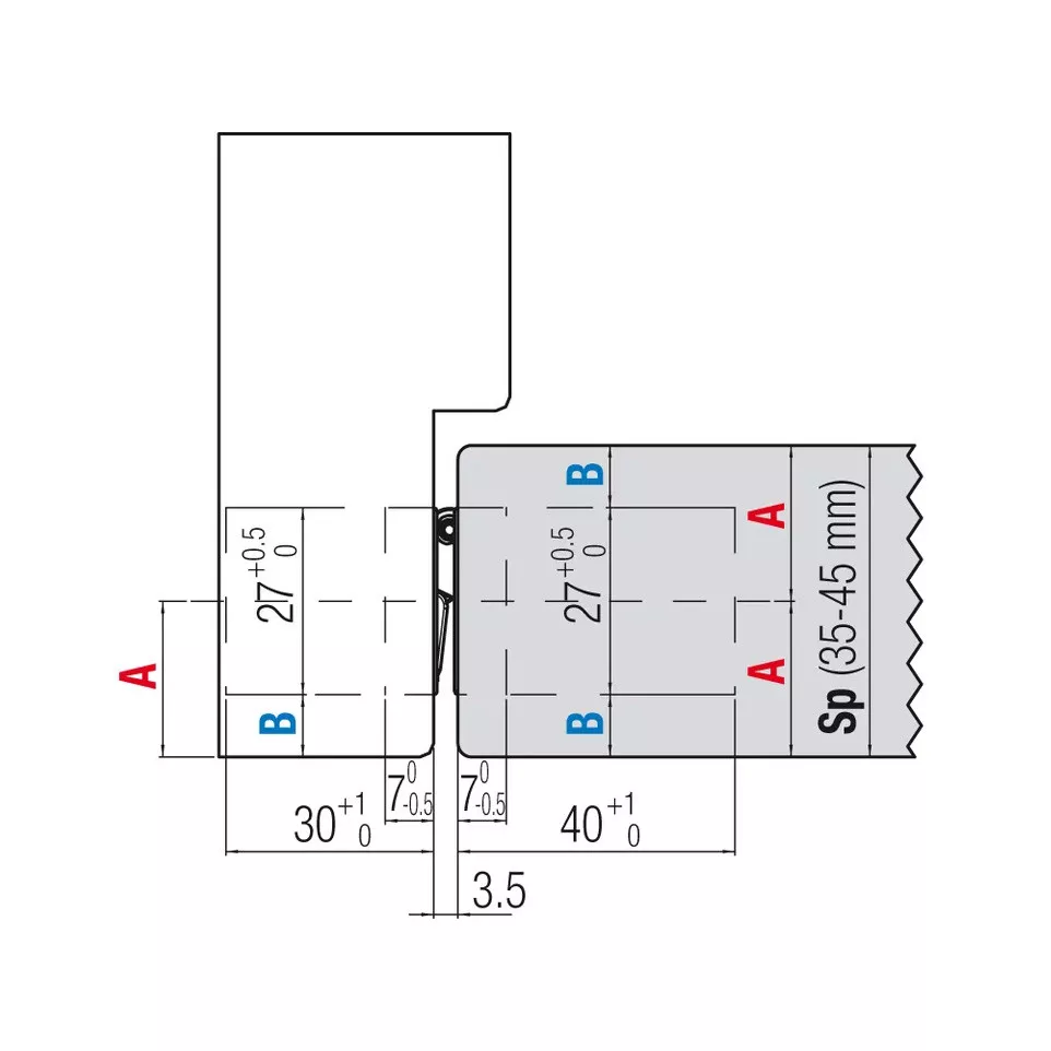 Kubica K2700 Concealed Hinge 60kg/3...