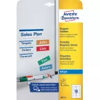 Avery Zweckform étiquettes magnétiques, ft 78 x 28 mm, sans coating, 90 étiquettes, blanc