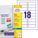 Avery Zweckform étiquettes magnétiques, ft 78 x 28 mm, sans coating, 90 étiquettes, blanc