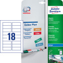 Avery Zweckform étiquettes magnétiques, ft 78 x 28 mm, sans coating, 90 étiquettes, blanc