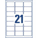 Avery J8560-25 adresetiketten ft 63,5 x 38,1 mm (b x h), 525 etiketten, transparant