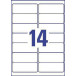 Avery J8163-10 adresetiketten ft 99,1 x 38,1 mm (b x h), 140 etiketten wit