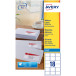 Avery J8161-25 adresetiketten ft 63,5 x 46,6 mm (b x h), 450 etiketten, wit