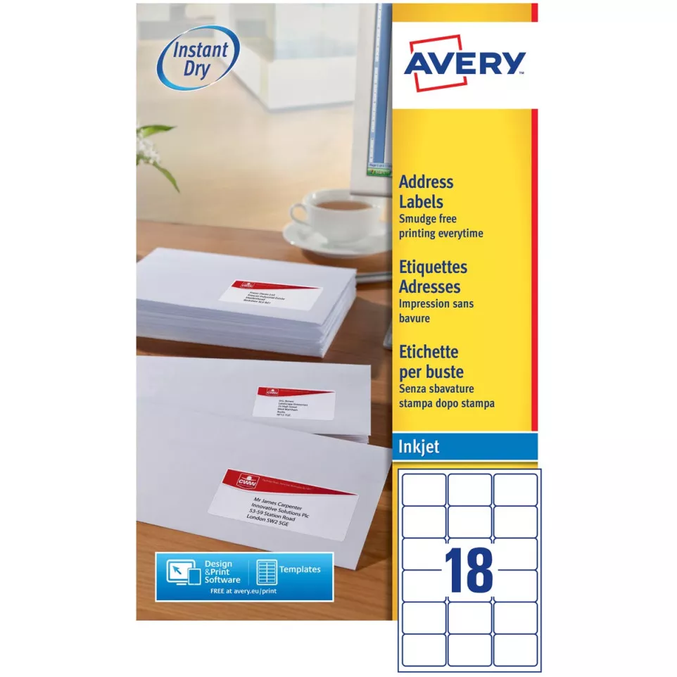 Avery Inkjet Address Labels 63.5 x...