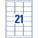 Avery J8160-40 adresetiketten ft 63,5 x 38,1 mm (b x h), 840 etiketten, wit