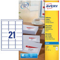 Avery J8160-10 Address Labels 63.5 x 38.1 mm 10 Sheets 210 Labels White Inkjet