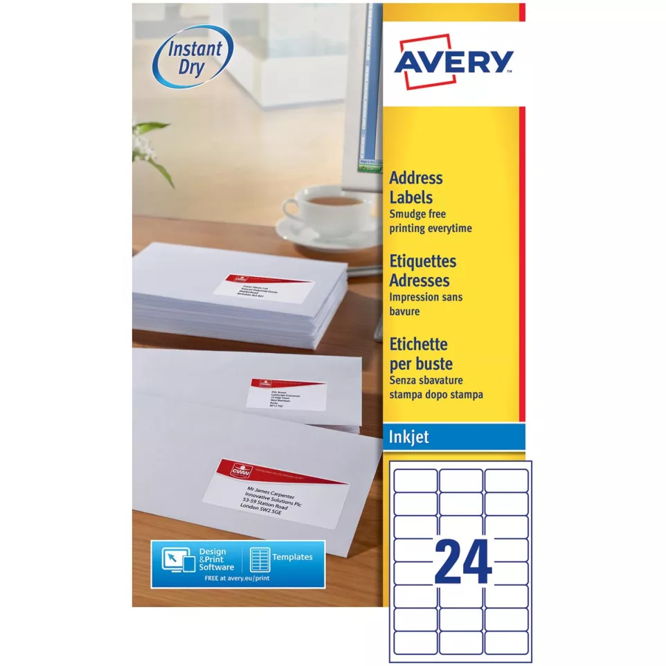 Avery J8159-10 adresetiketten ft 63,5...