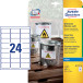 Avery Zweckform J4773-10 Ultra Resistant Labels 63.5 x 33.9 mm, 2,400 Labels, White