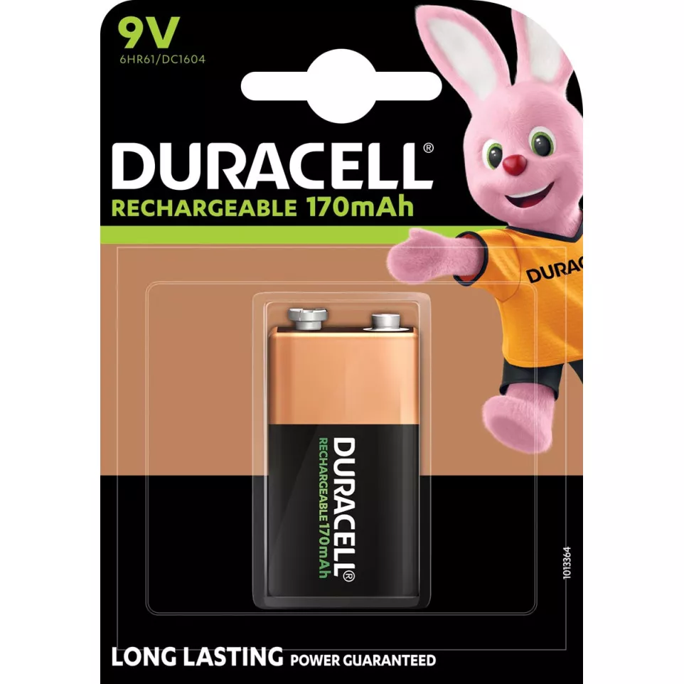 Duracell oplaadbare batterij 9V, op...