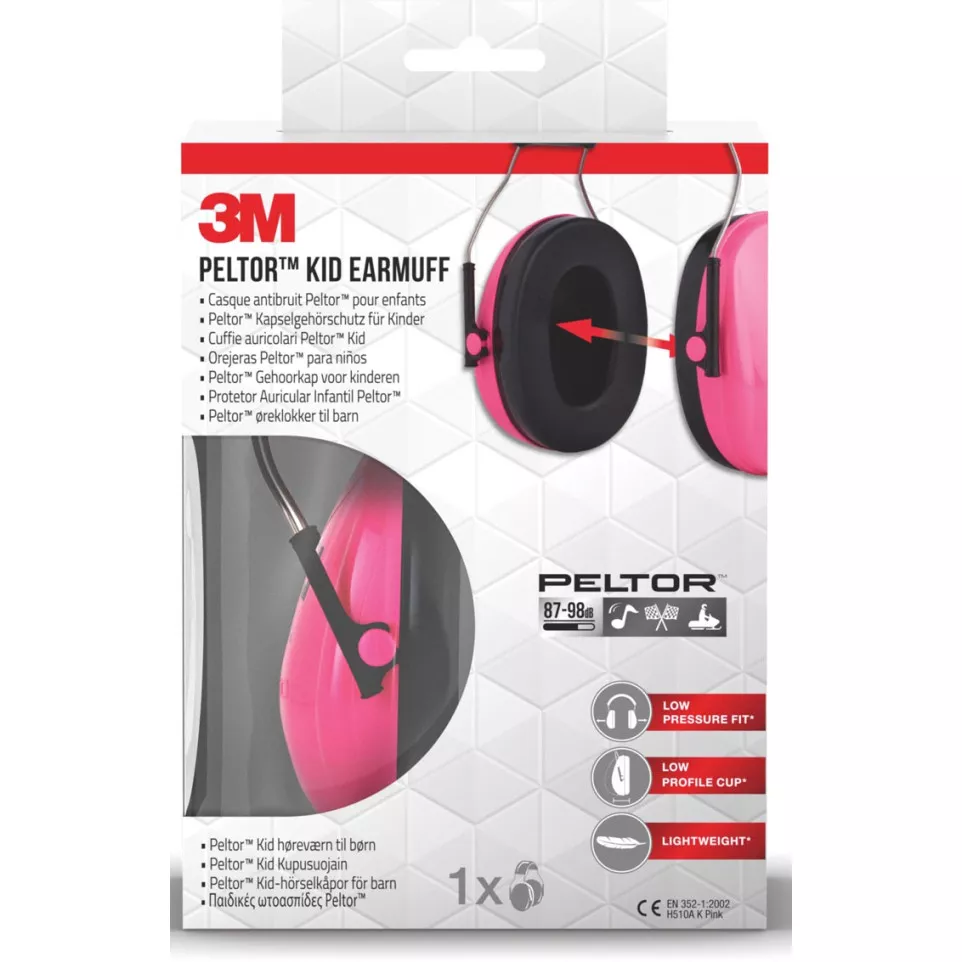 3M casque antibrui Peltor Kid, rose