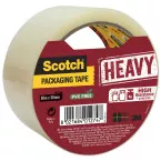 Scotch ruban d'emballage Heavy, ft 50 mm x 50 m, transparent, emballé individuel