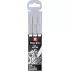 Sakura roller Gelly Roll Basic, blanc, étui de 3 pièces