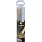Sakura roller Gelly Roll Mix, étui de 3 pièces (or, argent et blanc)