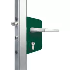 Draaipoortslot voor 40mm vierkante buis RAL 6005 / pce