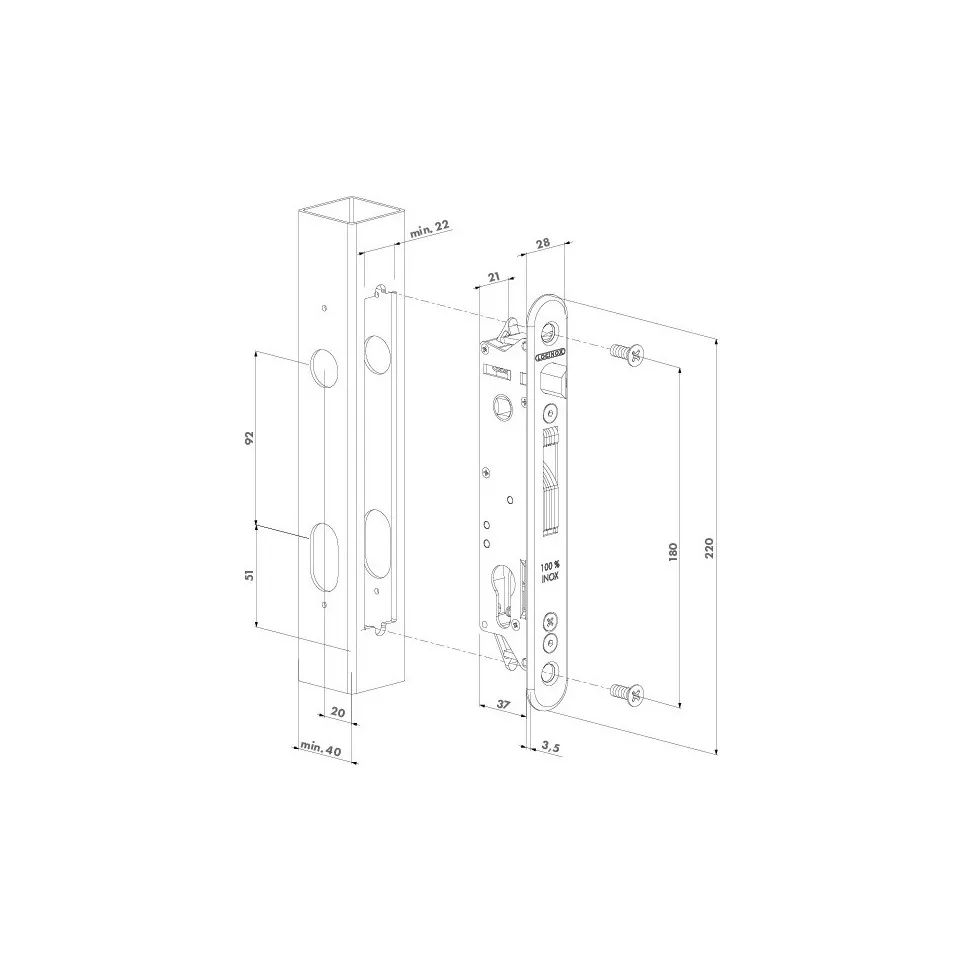 Locinox Fortylock Stainless Steel...