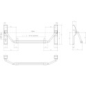 Assa Abloy 8000 Series Stainless Steel and Silver Panic Bar for Concealed Lock (Blind) per piece