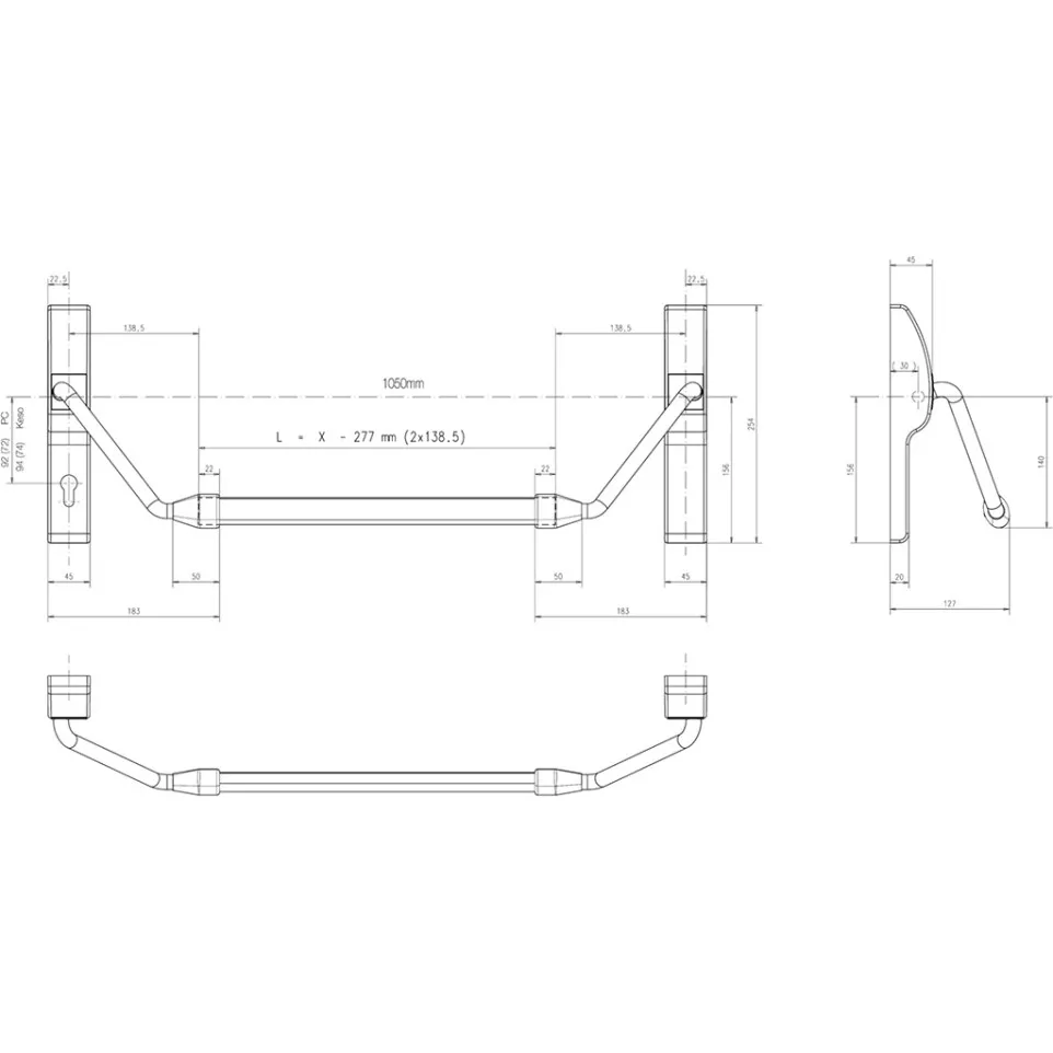 Assa Abloy serie 8000 roestvrij staal...