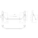 Barre antipanique Assa Abloy série 8000 inox et argent pour serrure encastrée 92 mm PZ / pce