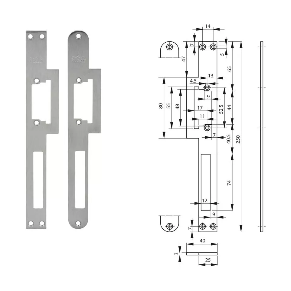 Têtières DORMA FLR 25 / FLM 25 pour...