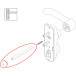 CISA Lever Panic Bar Connection Kit for Fast Push or Fast Touch and Exterior Handle (for Service) / pc