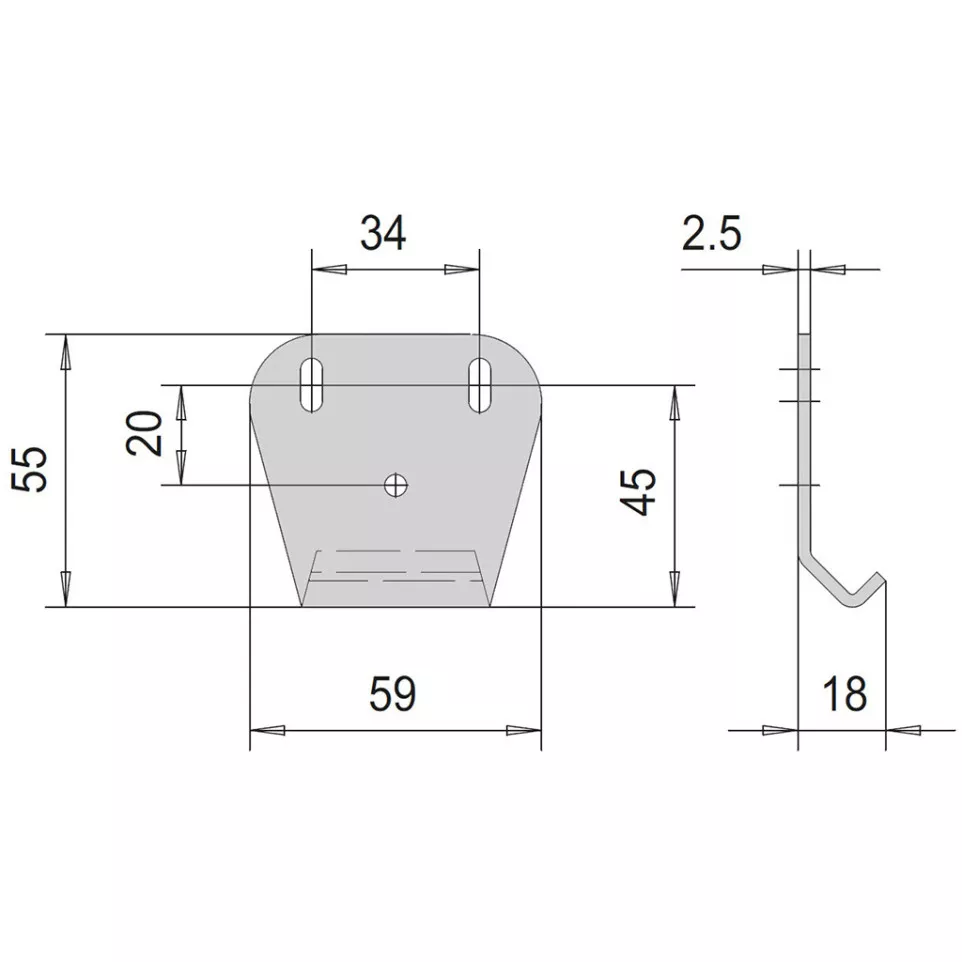 Fixed Strike Plate for Black PVC...