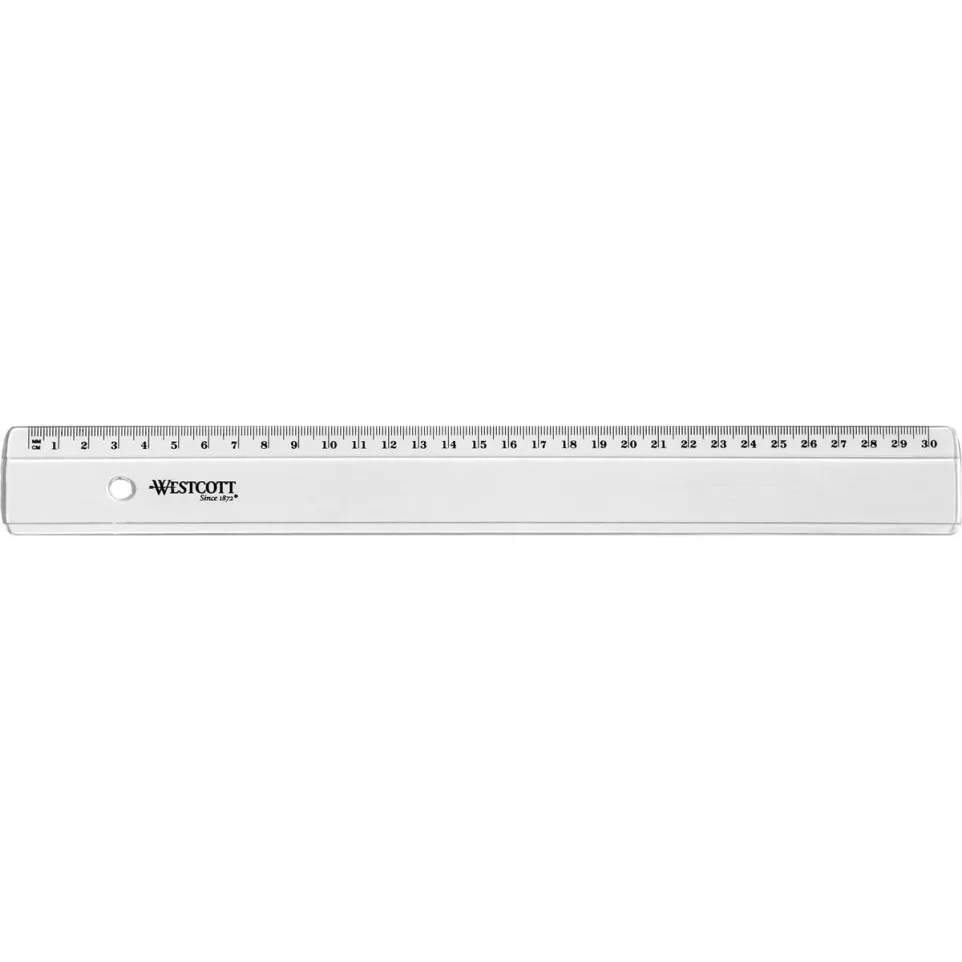 Westcott Plastic Ruler 30 cm