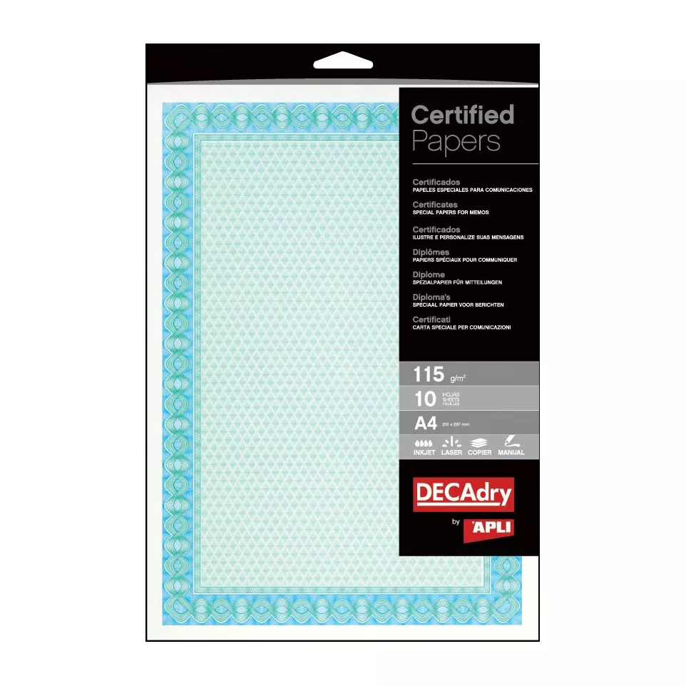 Decadry Certificate Paper A4 115gsm...