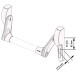 CISA Fast Push black mortice panic bar for lock with 72 mm cylinder centers without oval bar per piece