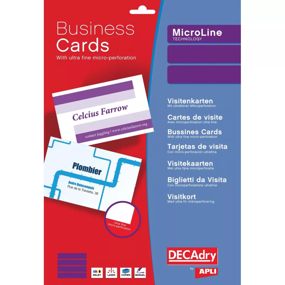 Decadry visitekaarten MicroLine ft 85...